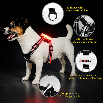 LED Dog Harness — Rechargeable & Waterproof