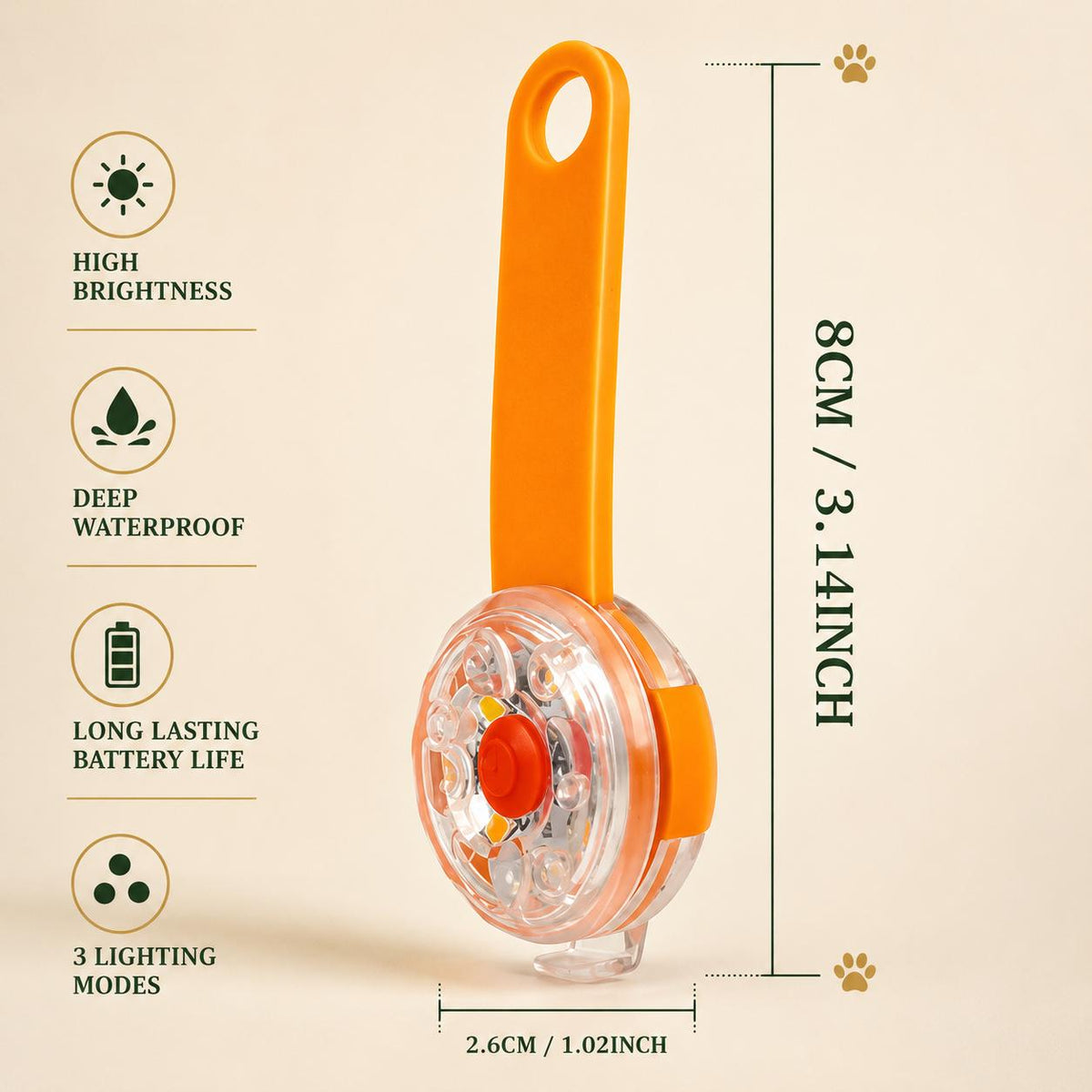 LED Dog Collar — Rechargeable Safety Light