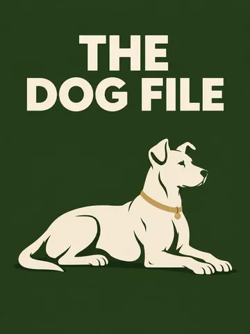 The Dog File cover: a calm dog lying down